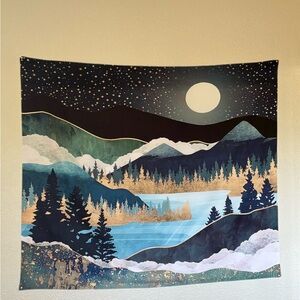 Earthy Night Sky Wall Tapestry